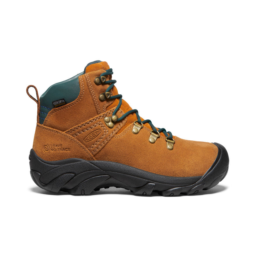 Women's Pyrenees Brown Leather Hiking Boot | KEEN Maple/Marmalade ...