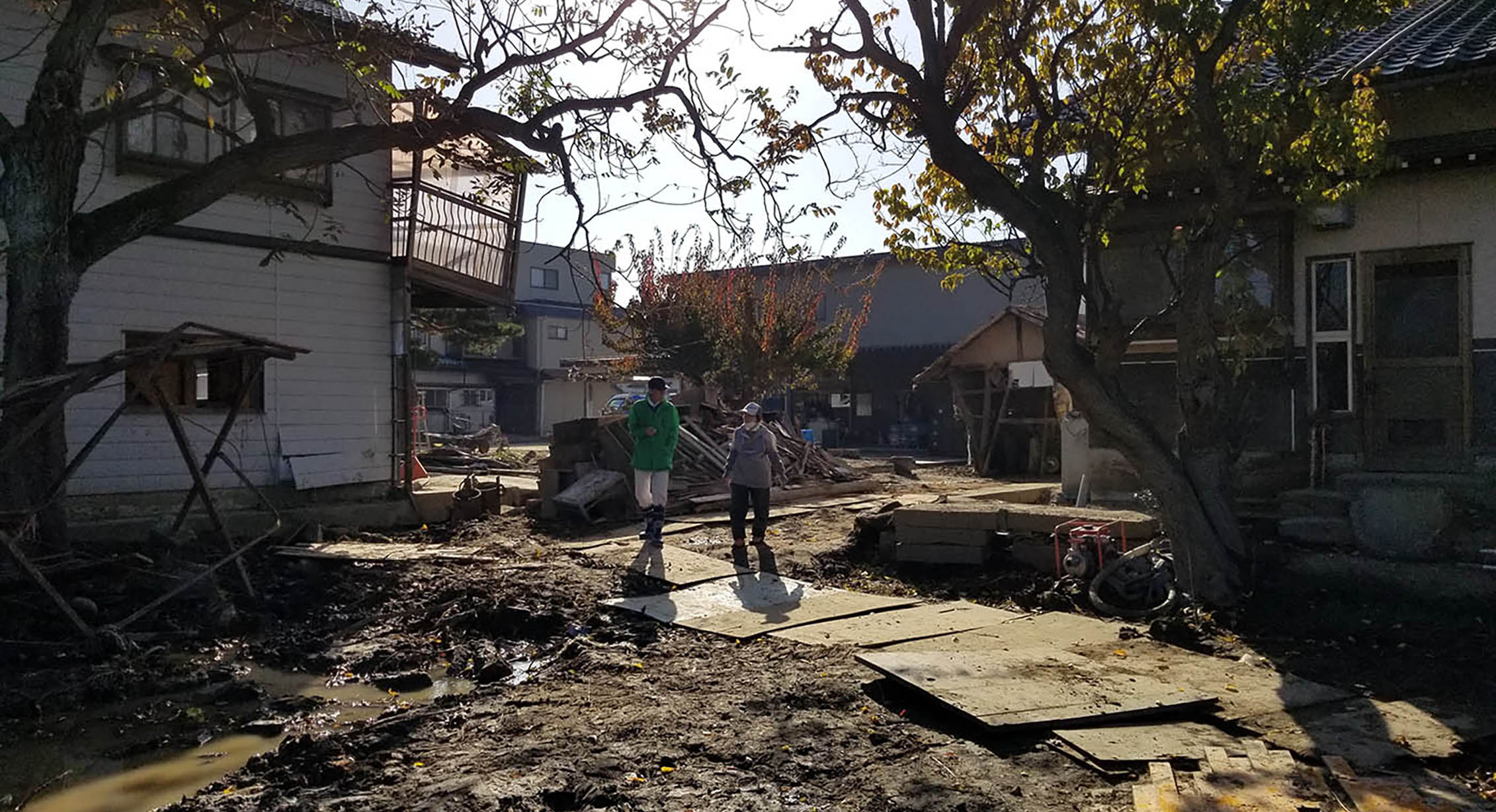 Typhoon clean-up in Nagano