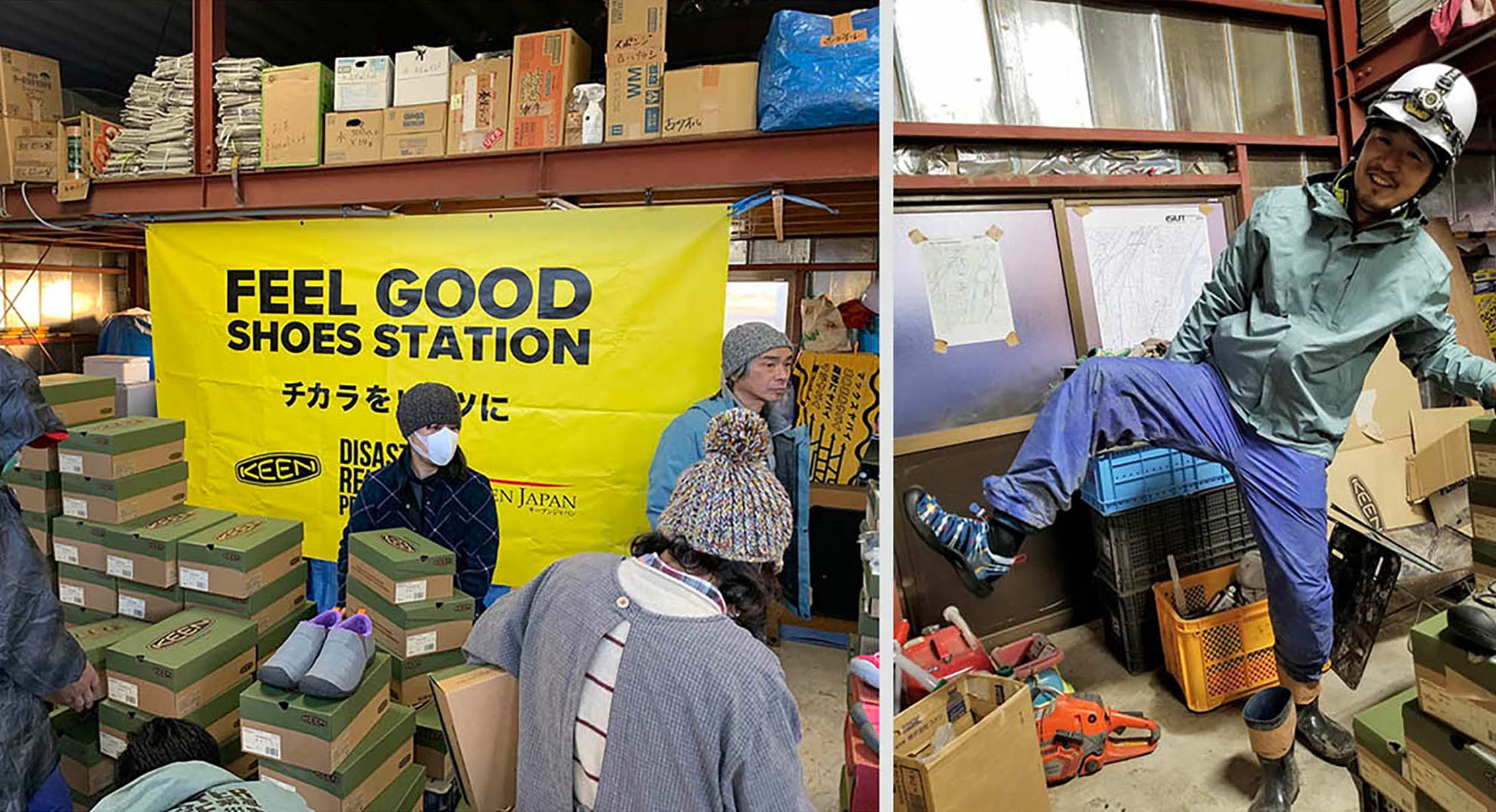 donating KEEN shoes in Nagano, Japan