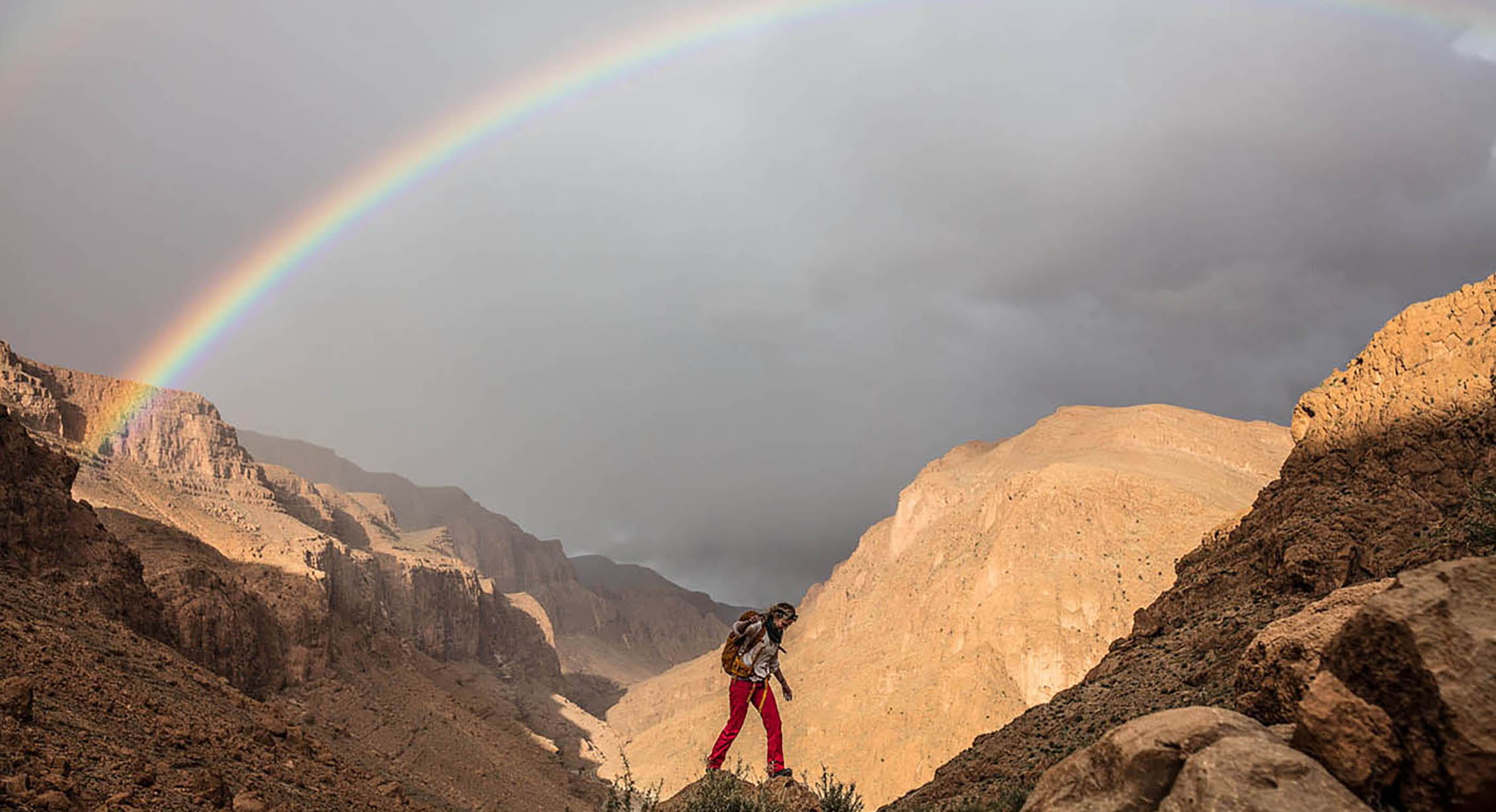 Rainbow hike in Morocco