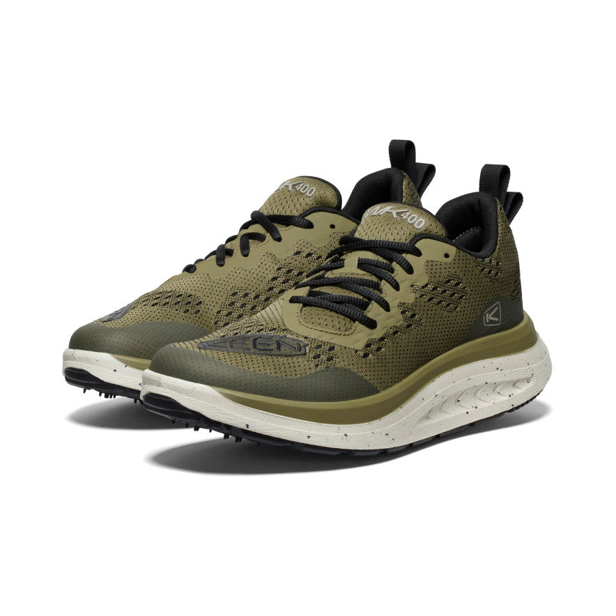 Men's WK400 Martini Olive/Black Leather Walking Shoe | KEEN | KEEN