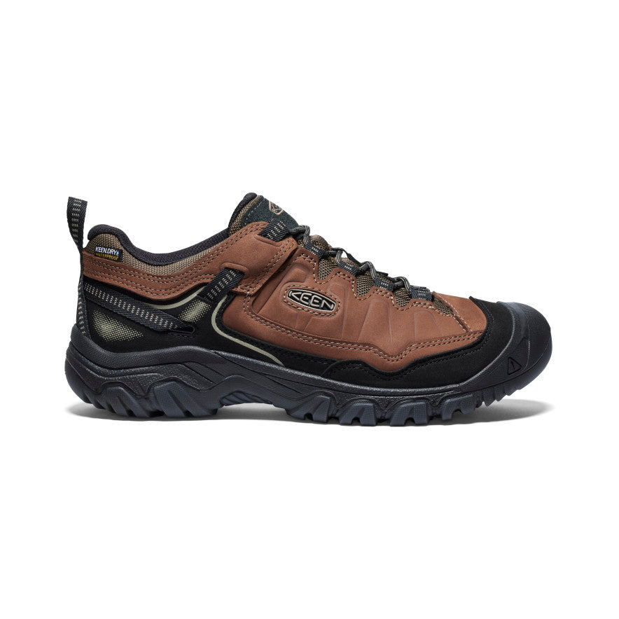 Men's Targhee IV Waterproof Bison/Black Leather Hiking Shoe | KEEN ...