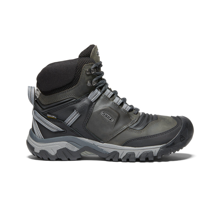 Men's Waterproof Black Hiking Boots - Ridge Flex Mid WP | KEEN Footwear