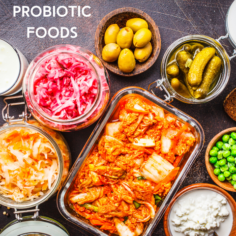 Example of probiotic foods that may improve allergy symptoms.