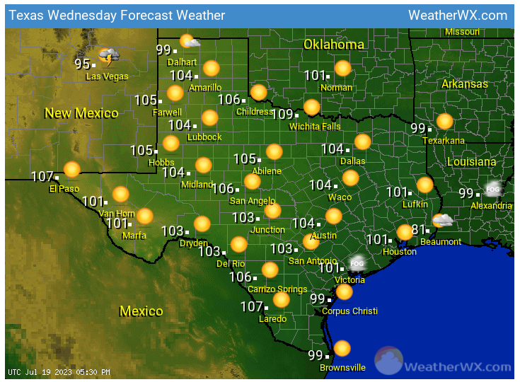 Texas weather forecast