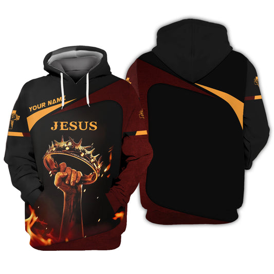 Jesus 3D Full Print Shirt Custom Name Jesus Shirt Gift For Jesus Lovers