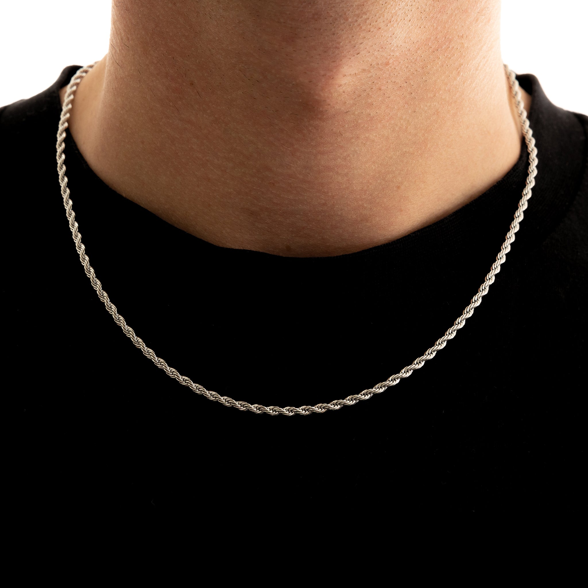 Image of 3mm Rope Chain - White Gold