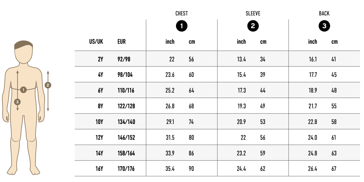OppoSuits Suéteres para niños y adolescentes Tabla de tallas, Talla US/UK 2Y EU92/98, Pecho 22 pulgadas 56 cm, Manga 13.4 pulgadas 34 cm, Espalda 16.1 pulgadas 41 cm Talla US/UK 4Y EU98/104, Pecho 23.6 pulgadas 60 cm, Manga 15.4 pulgadas 39 cm, Espalda 17.7 pulgadas 45 cm Talla US/UK 6Y EU110/116, Pecho 25.2 pulgadas 64 cm, Manga 17.3 pulgadas 44 cm, Espalda 18.9 pulgadas 48 cm Talla US/UK 8Y EU122/128, Pecho 26.8 pulgadas 68 cm, Manga 19.3 pulgadas 49 cm, Espalda 21.7 pulgadas 55 cm Talla US/UK 10Y EU134/140, Pecho 29.1 pulgadas 74 cm, Manga 20.9 pulgadas 53 cm, Espalda 22.8 pulgadas 58 cm Talla US/UK 12Y EU146/152, Pecho 31.5 pulgadas 80 cm, Manga 22 pulgadas 56 cm, Espalda 24 pulgadas 61 cm Talla US/UK 14Y EU158/158, Pecho 33.9 pulgadas 86 cm, Manga 23.2 pulgadas 59 cm, Espalda 24.8 pulgadas 63 cm Talla US/UK 16Y EU170/176, Pecho 35,4 pulgadas 90 cm, Manga 24,4 pulgadas 62 cm, Espalda 26,4 pulgadas 67 cm