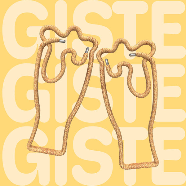 Giste, the name of the beer foam, represented with cords