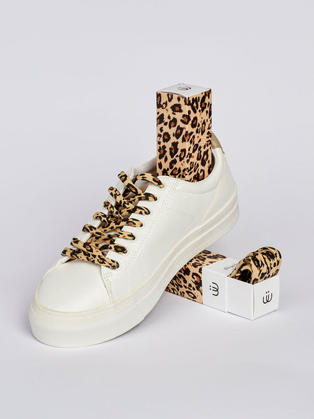 Cordones en animal print leopardo