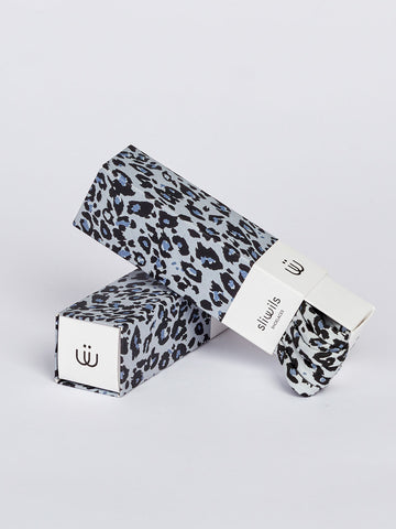 Cordones animal print leopardo blanco