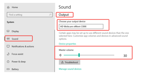 Test the speaker of EMEET C980 Pro 