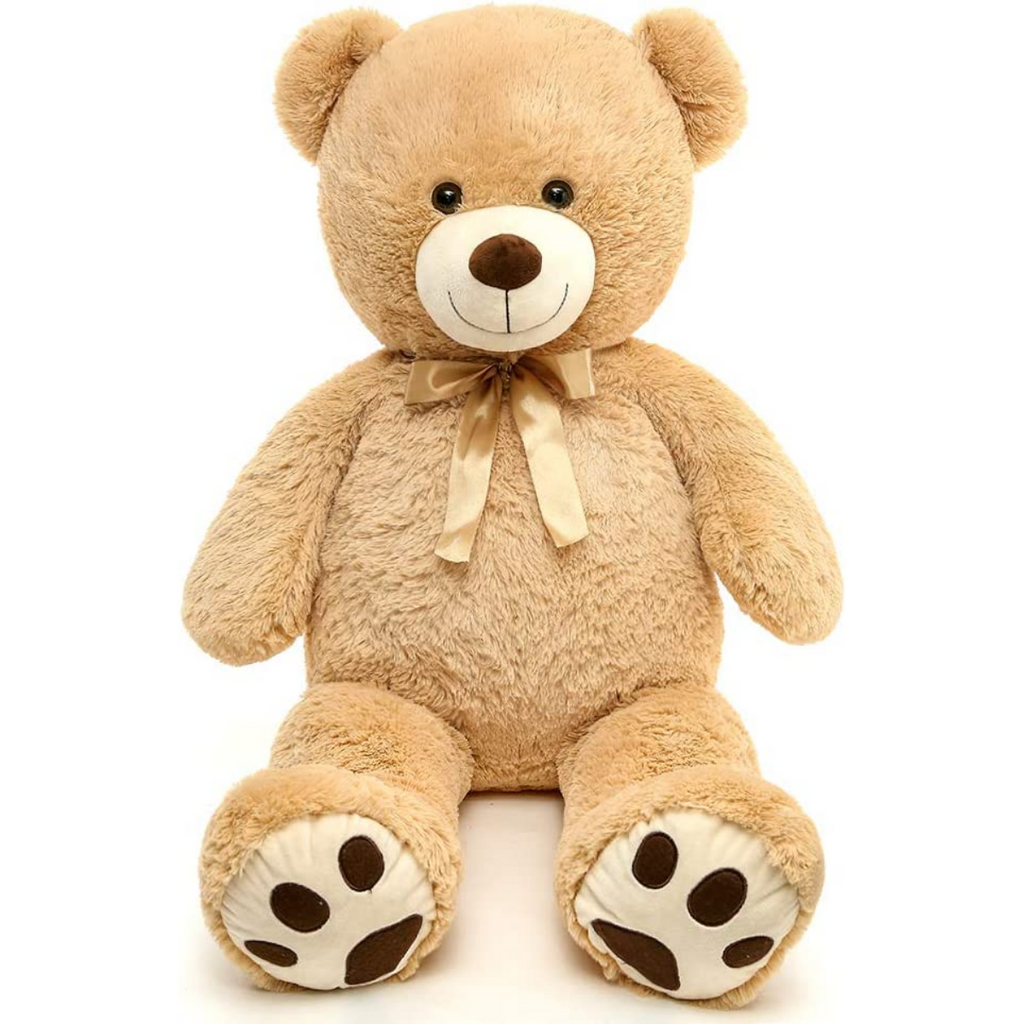 Adding a teddy bear can instantly up the cuteness factor and cozy feel in any room. Just look at this huge brown-colored teddy bear! It fits in easily with any decorative theme. Our teddy bear is packed with a soft and snuggly plushy material and filled with PP cotton. It's incredibly soft and perfect for cuddling with! Ideal present for your loved ones, be it family, friends, or the adorable little ones.