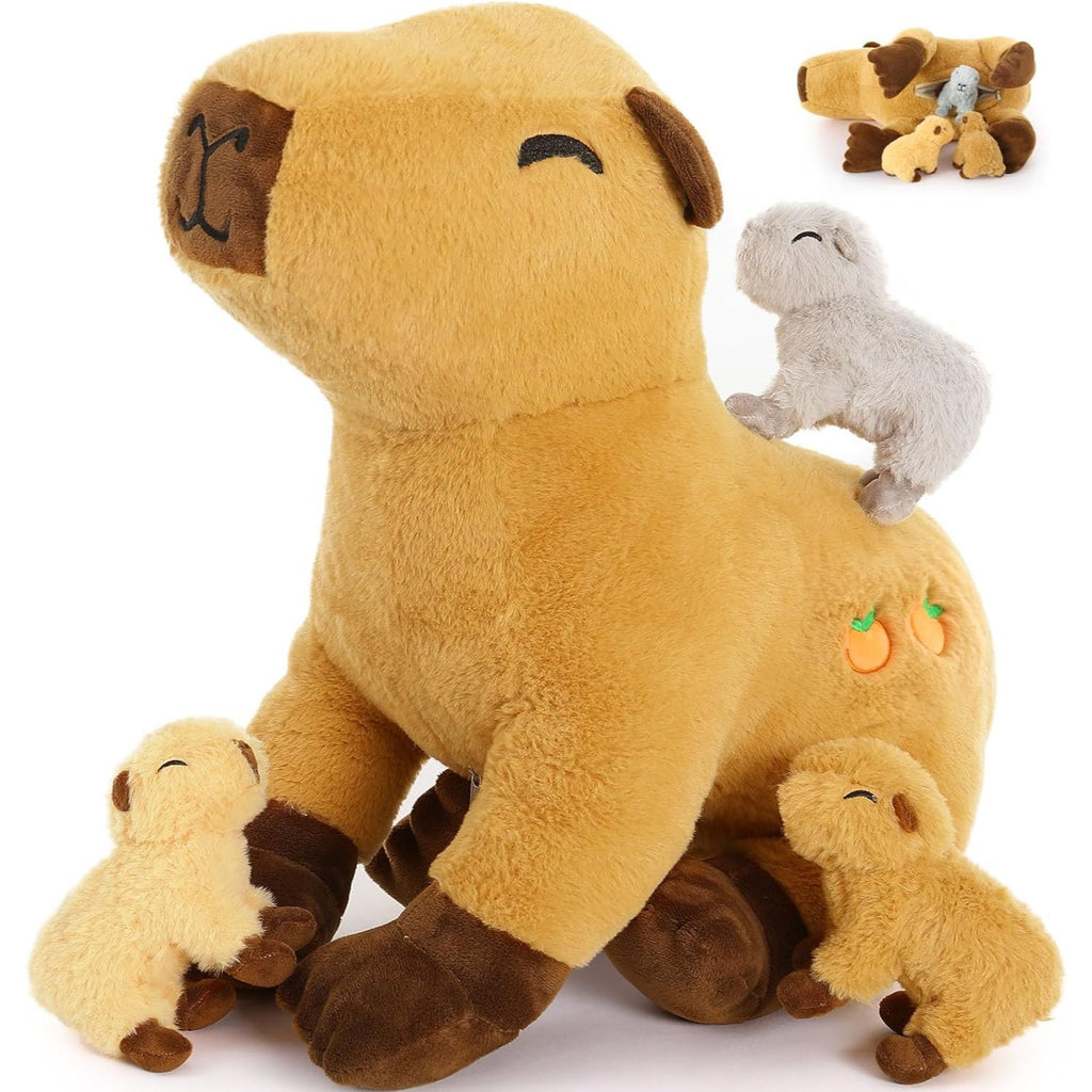 morismos-capybara-with-three-baby-plush-toys-20-inches-capybara-stuffed-toys-for-kids
