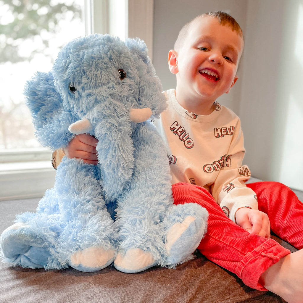 You'll love our elephant plush toy which is available in an array of colors. Crafted with a super cuddly plush material and packed with soft-as-a-cloud PP cotton filling, this toy calls for endless hugs. It’s a perfect gift, not just for kiddos, but even adults love them!
