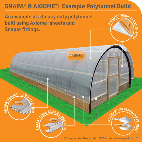 Snapa and Axiome Polycarbonate Polytunnel Graphic