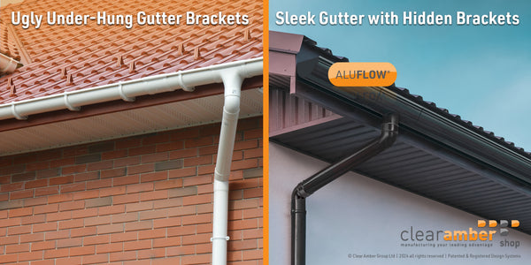 Sleek looking Gutter with Hidden Brackets