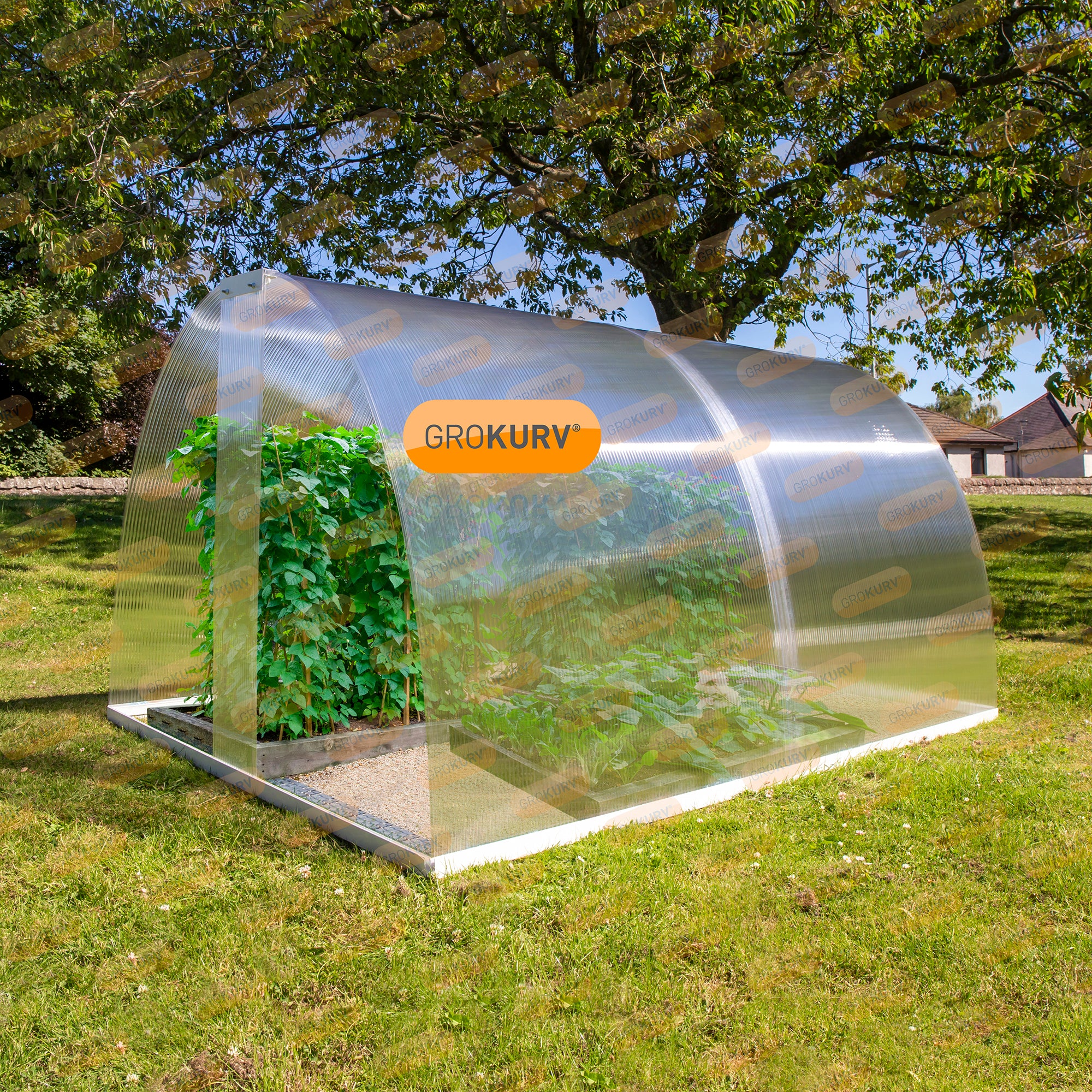 Grokurv Greenhouse Grow Tunnel Clear - Clear Amber Shop product image