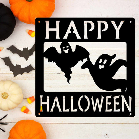 Metal Happy Halloween Sign