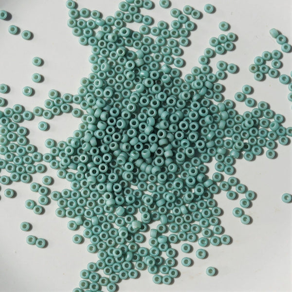 Miyuki Seed Beads Size 15 Matte Seafoam Lustre 3gm Bag