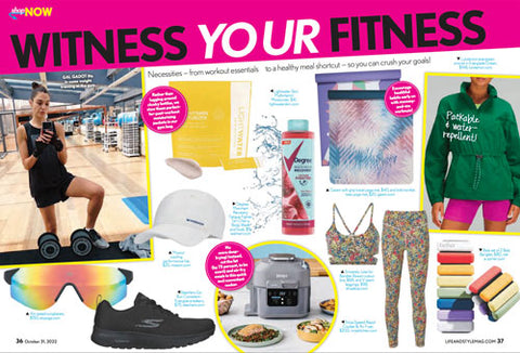 LightWater Skin Nutrition skincare featured in Life & Style magazine in October 2022 as an easy way to crush your fitness goals