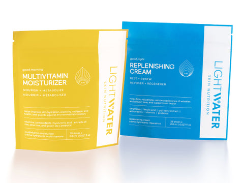 LightWater Skin nutrition AM Multivitamin Moisturizer & PM Replenishing Cream