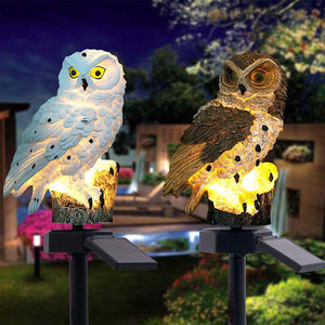 solar owl lamp