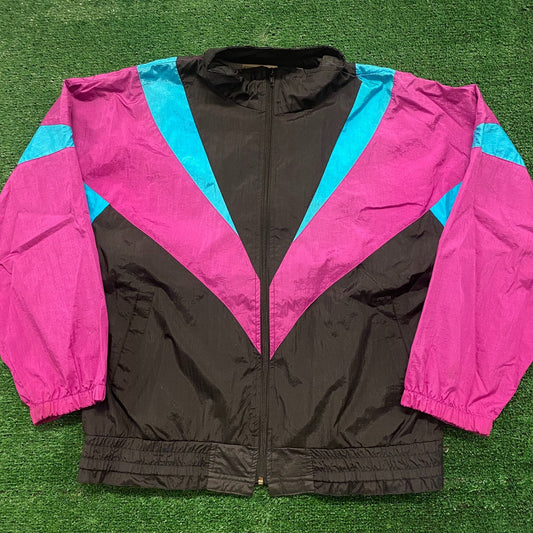 Color Block Vintage 80s Windbreaker Jacket – Agent Thrift
