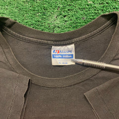 Tag View of Vintage Hanes T-Shirt, Single Stitch 