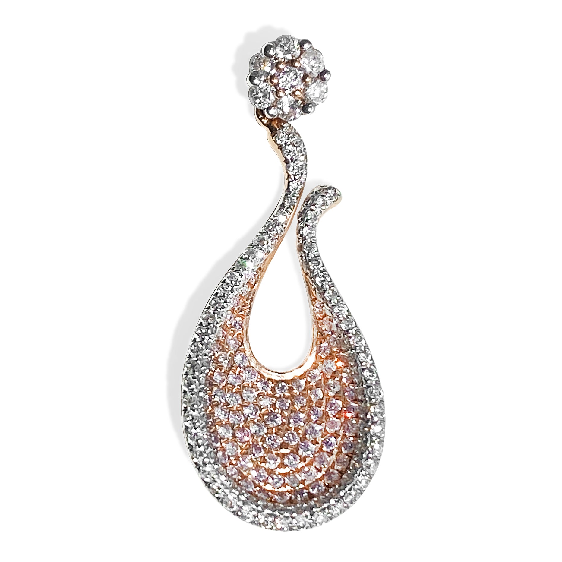 Patliputra Jewels Silver,Pink Womens 925 Sterling Silver American Pink  Diamond Earring at Rs 150/gram in Mumbai