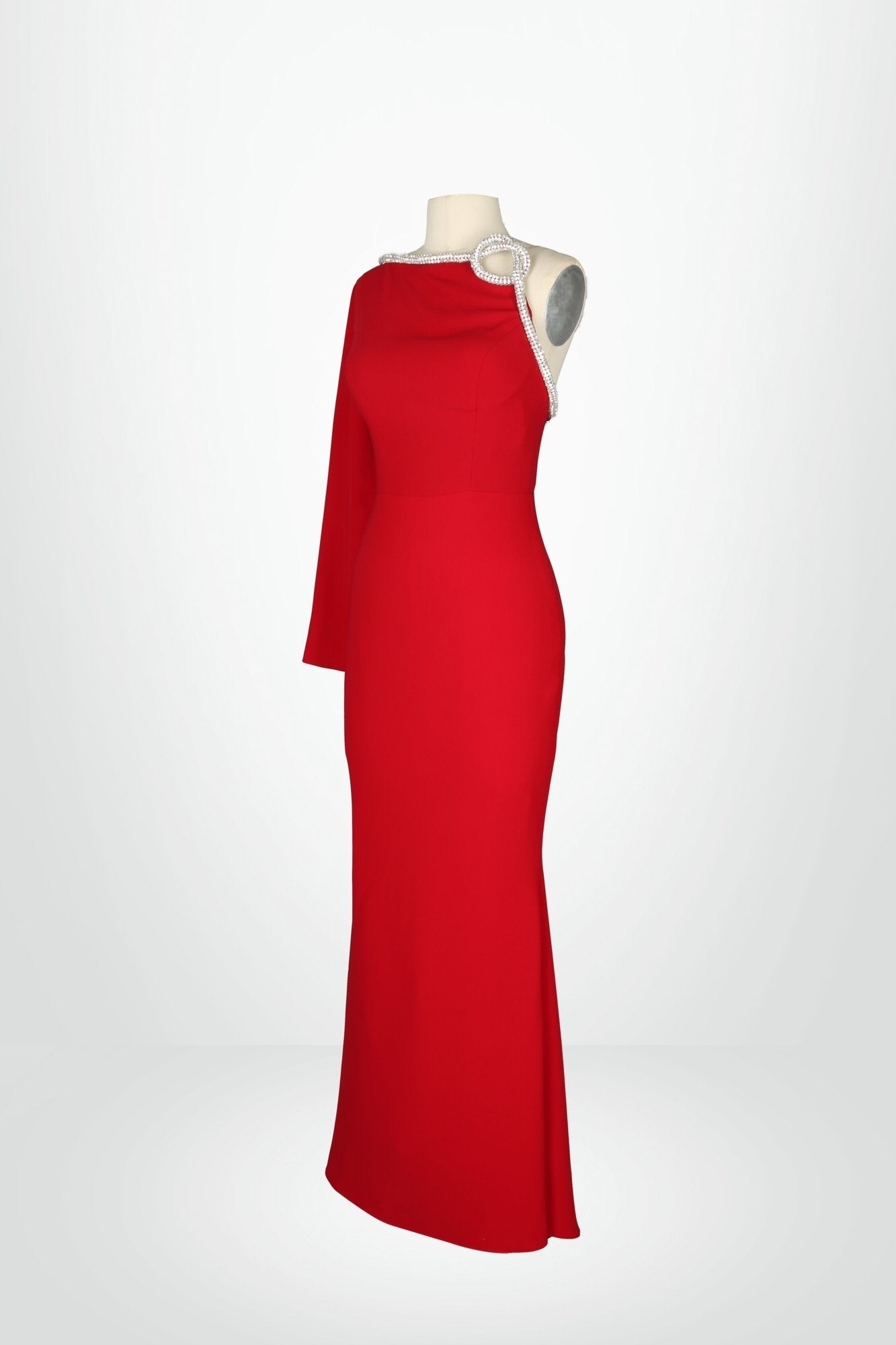فستان سهرة كريب رقم 176160 - بيرلا فاشن