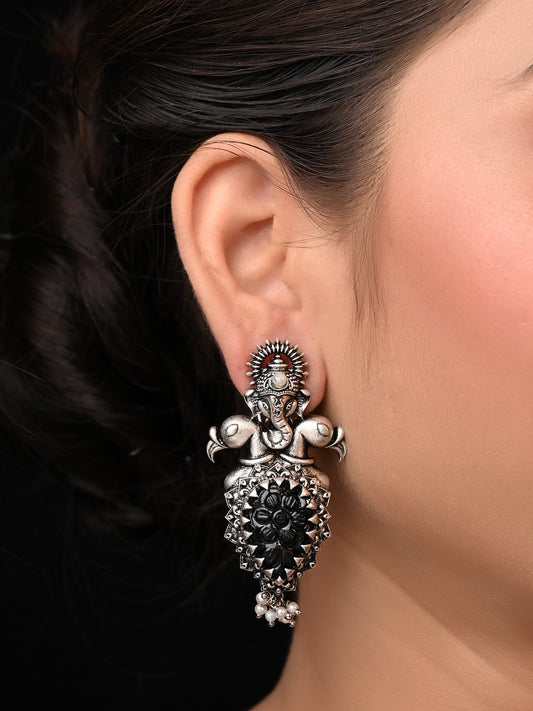Polki & Carved Stone Earring – Joules by Radhika