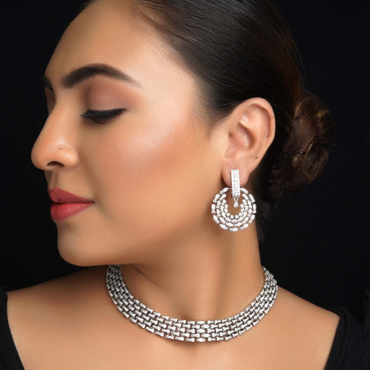 Buy online Silver Plated Necklace Earring Set from Sets for Women by Piah  Fashion for ₹379 at 58% off | 2024 Limeroad.com