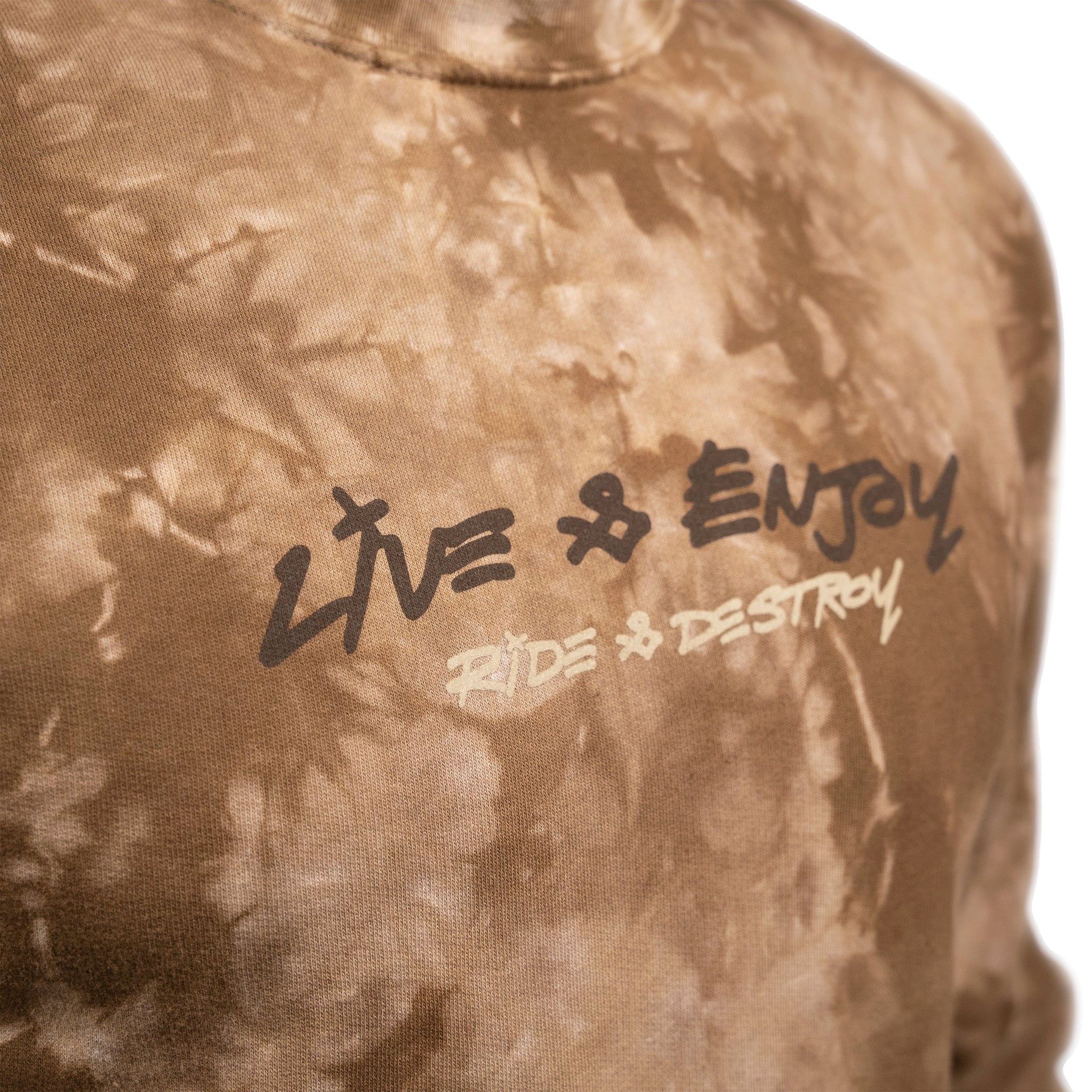 Emil Johansson Live And Enjoy Crew Neck Pullover - Tie Dye Brown