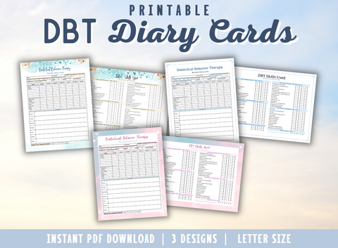 DBT Diary Cards Printable for Adults