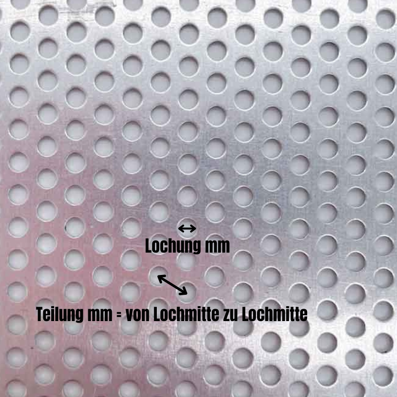 Edelstahl Lochblech Werkstoff 1.4301 - einseitig geschliffen K240 mit – MVG  Metallverkaufsgesellschaft mbh & Co. KG