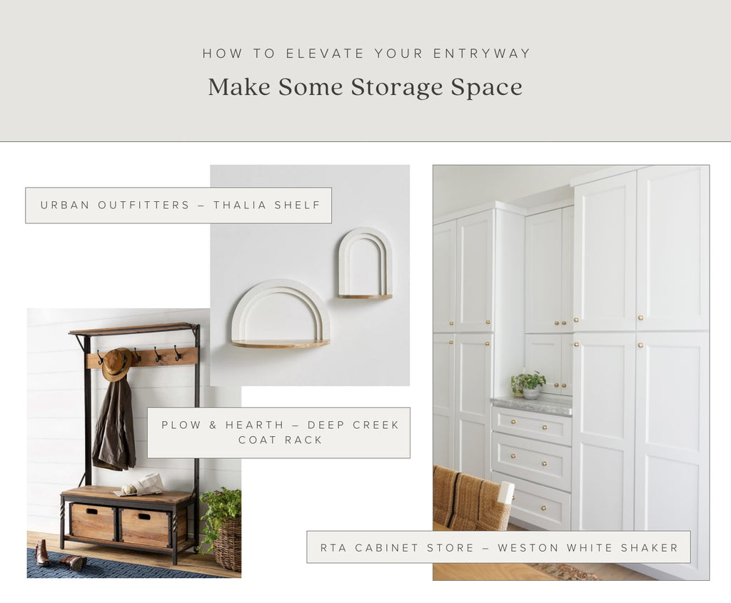 A list of storage products, including Weston White Shaker Cabinets by the RTA Cabinet Store.