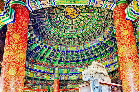 Temple of Heaven ceiling in Beijing, China.