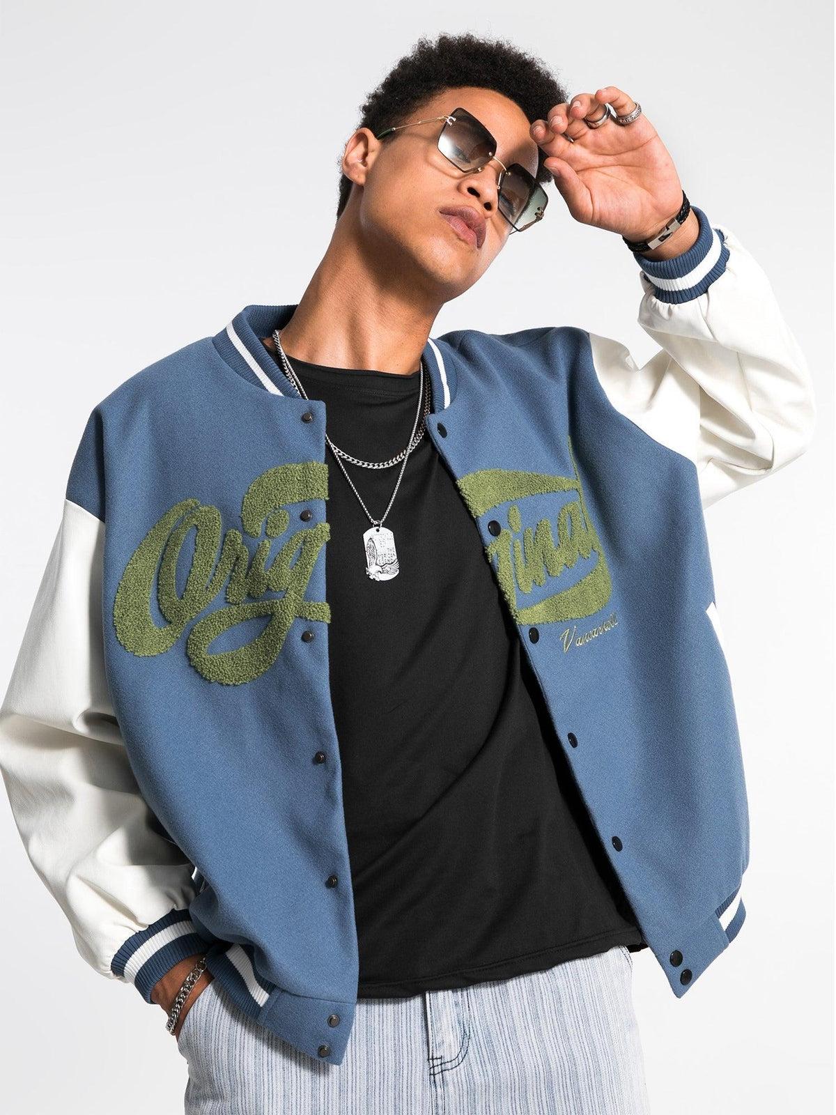 LUXENFY™ - GEESAS Embroidered Varsity Jacket