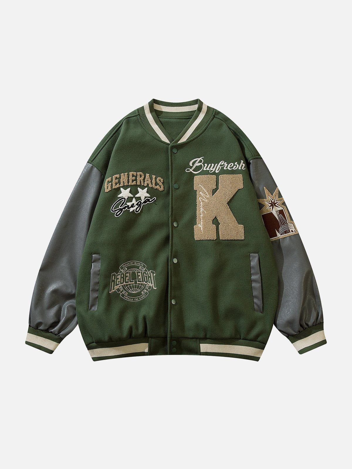 LUXENFY™ - EZLIFOO Embroidery Varsity Jacket