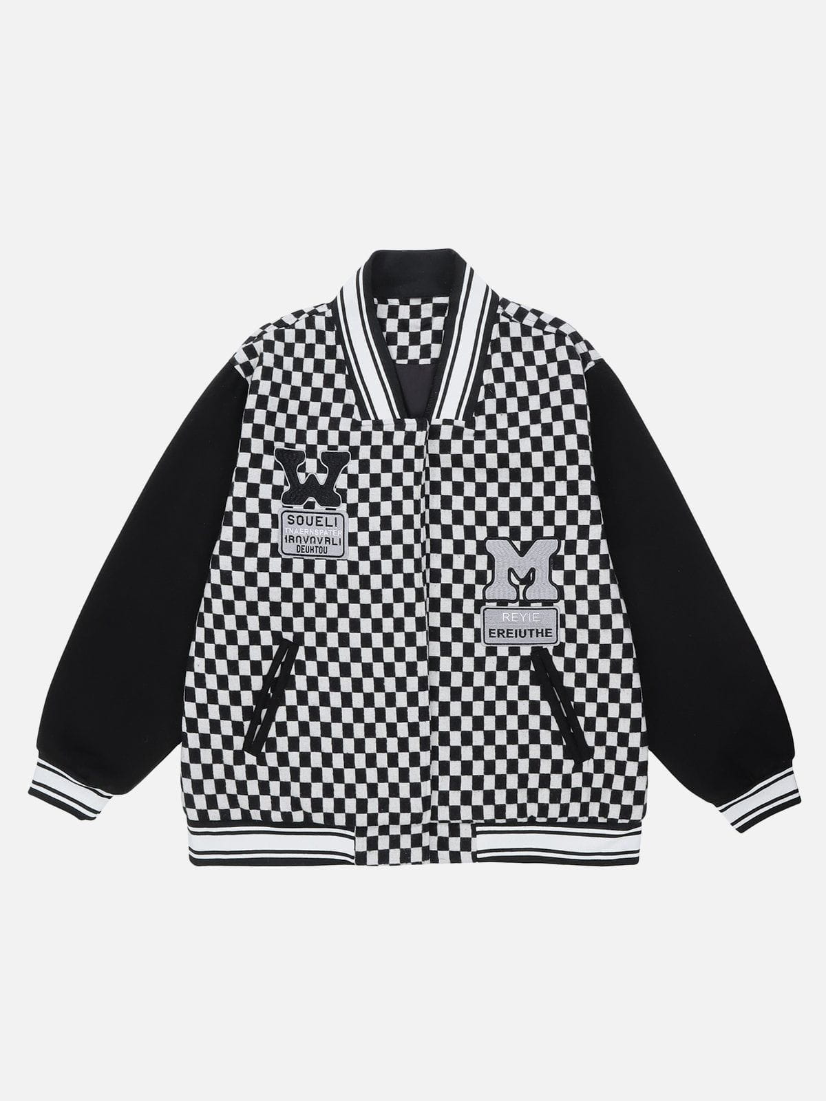 LUXENFY™ - Vintage Patchwork Jesus Cross Embroidery Varsity Jacket