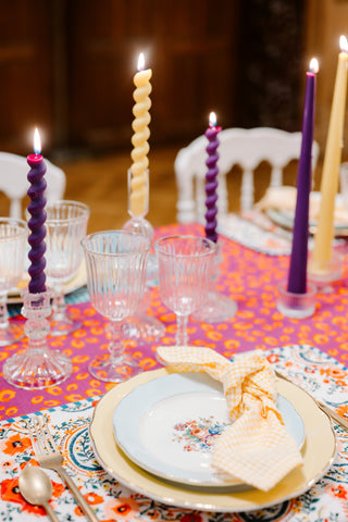 Table de mariage Maryne Guyot créations des détails colorés