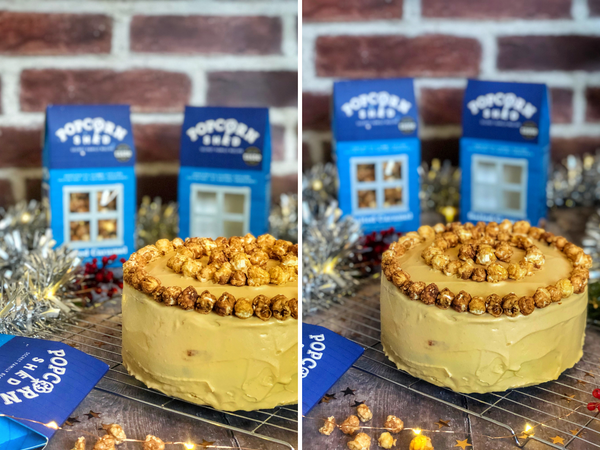 Salted Caramel Gourmet Popcorn Cake Recipe