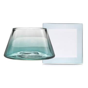 Savoy Ombre on  Clear Glass Small Shade & Tray