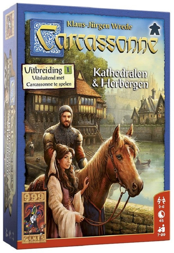Schilderen Zuigeling Fondsen 999 Games Carcassonne Uitbreiding 1: Kathedralen & Herbergen | Yestoys