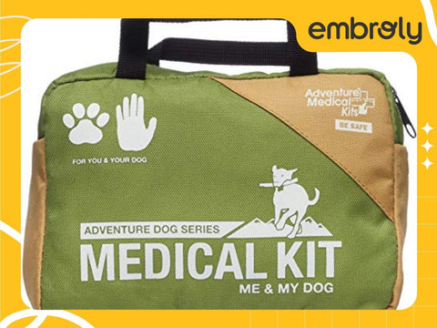 A medical kit for dogs