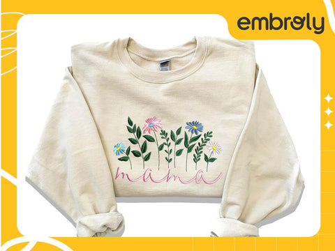 A personalized sweatshirt, an ideal choice for hard to buy Moms