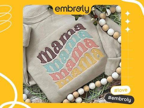 Comfort Colors Mama Embroidered Sweatshirt, among the best Mother's Day gifts.