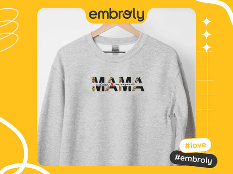 Custom Mama Leopard Sweatshirt, a perfect momma gift.