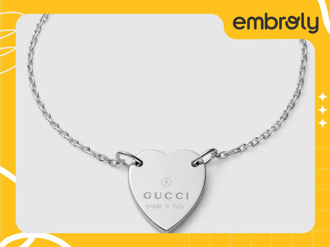 Gucci Trademark Bracelet with Heart Pendant mother's day gifts for pregnant wife
